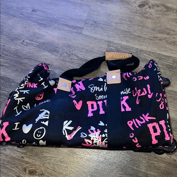 Victoria's Secret Pink Rolling Duffle Luggage - Picture 4 of 7